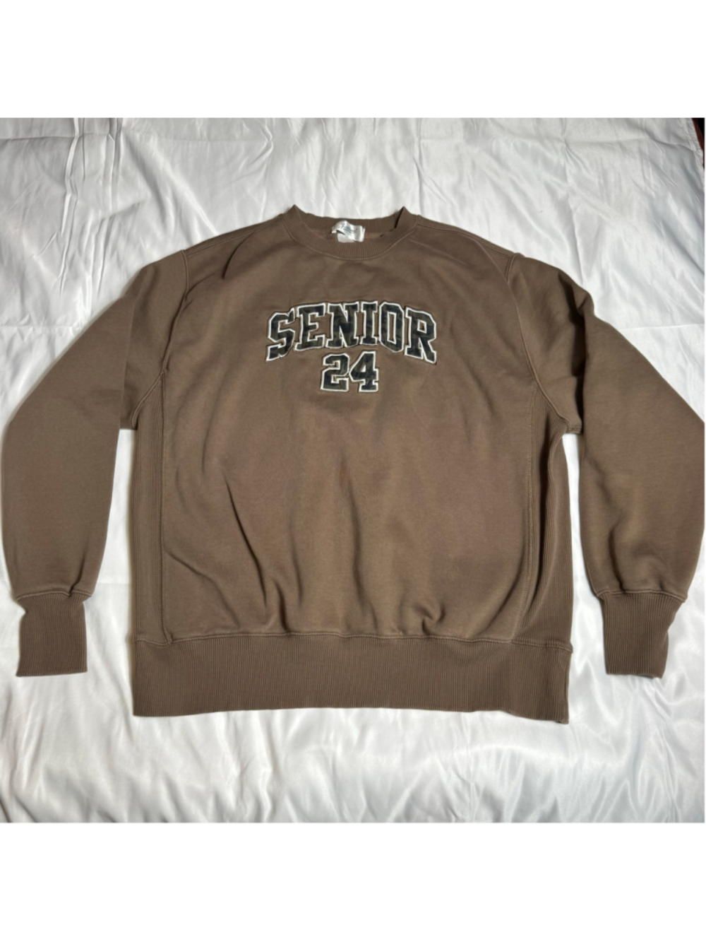 Men's Jostens Senior '24 Sweatshirt Size L Brown White
